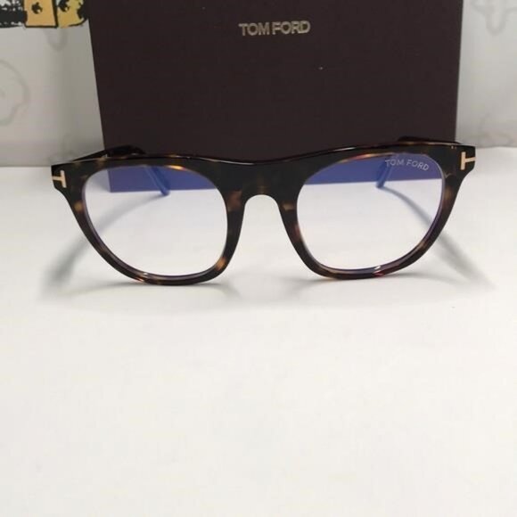 Tom Ford TF5895-B 052 Dark Havana Square Eyeglasses NEW - Picture 7 of 13